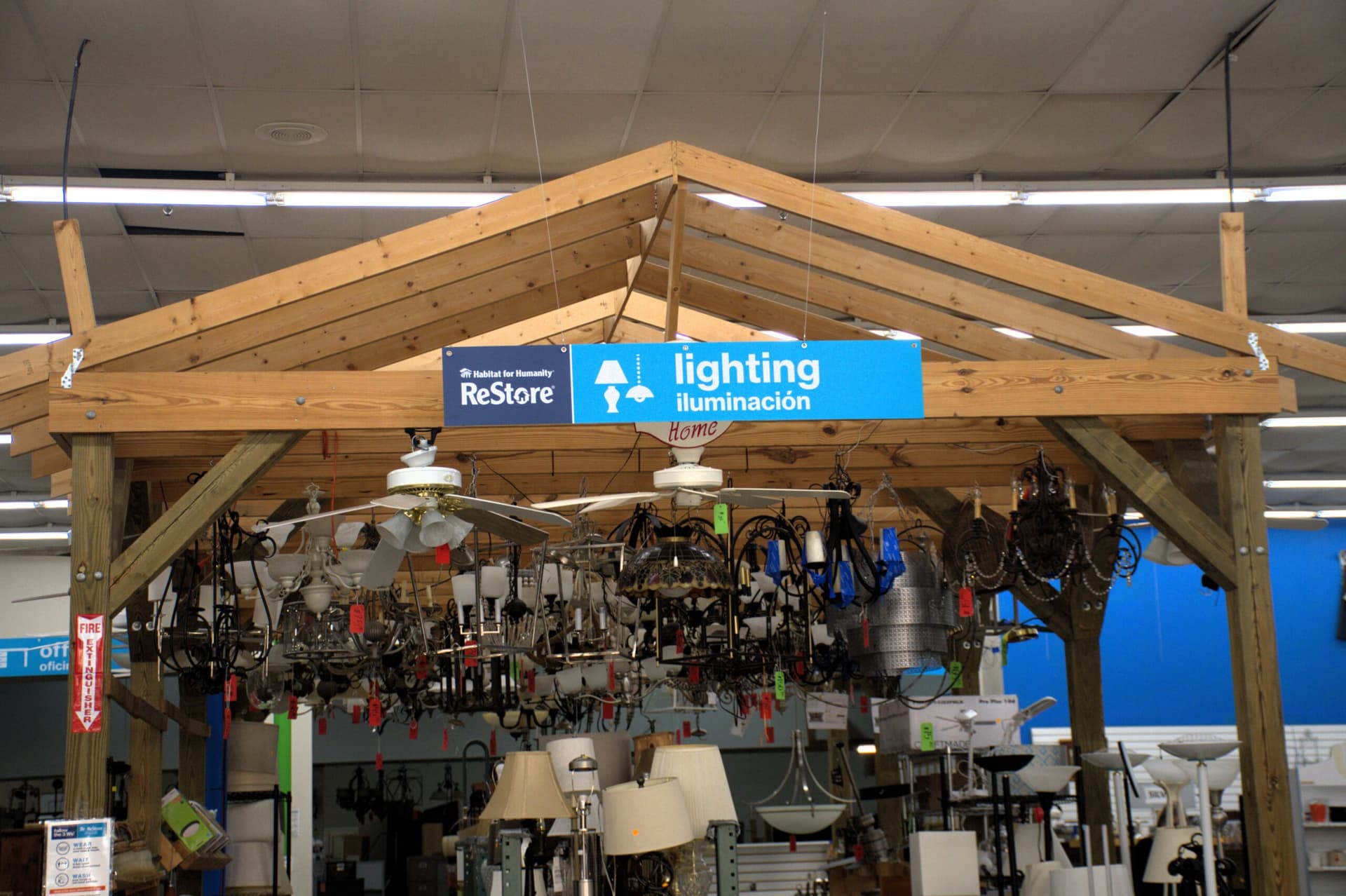 Wendover ReStore lighting section