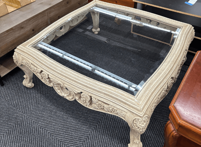 Mooresville ReStore - Vintage glass coffee table