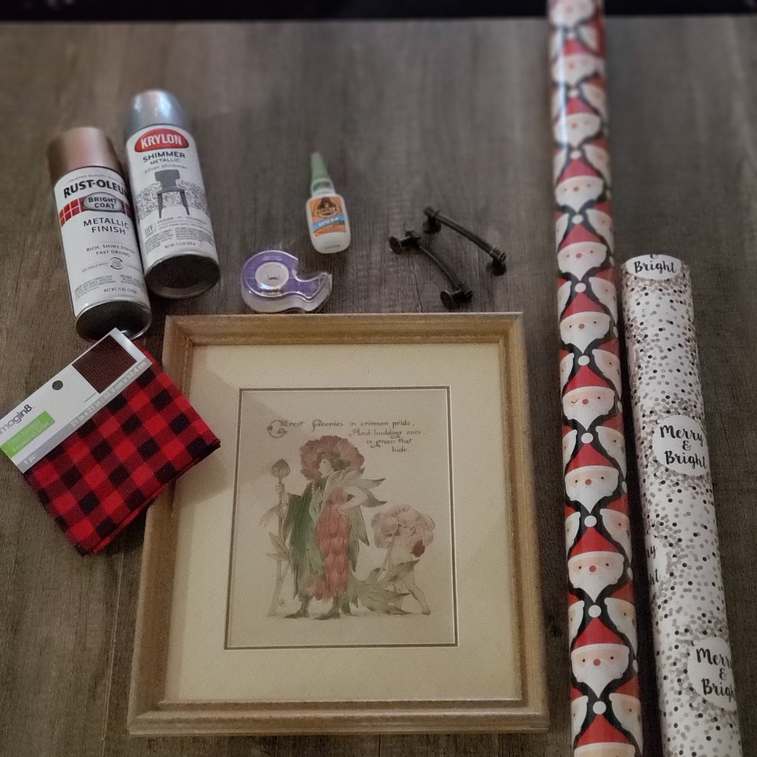 Supplies for picture frame tray