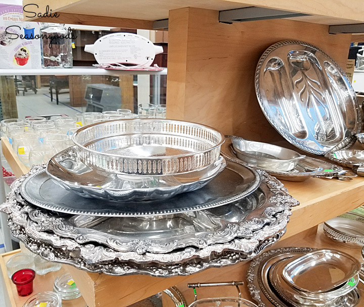 Silver trays at the Wendover ReStore